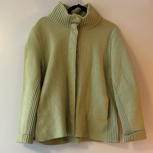 Cozy wool Green Knit Jacket